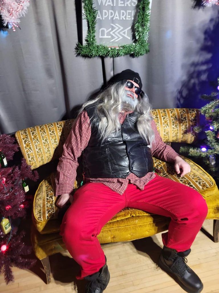 rock santa is waiting at winter thunderland in youngstown ohio